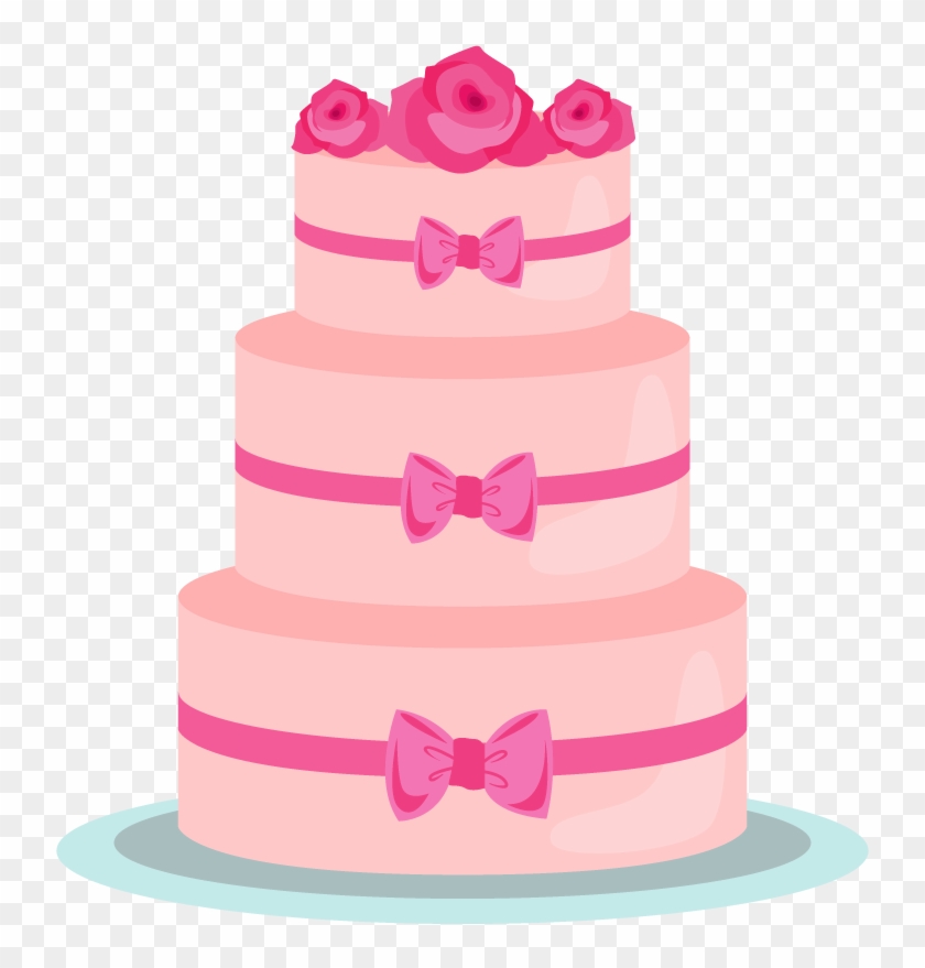 Wedding Cake Layer Cake Cupcake Birthday Cake - Cake Vector Png Hd Clipart #3706991