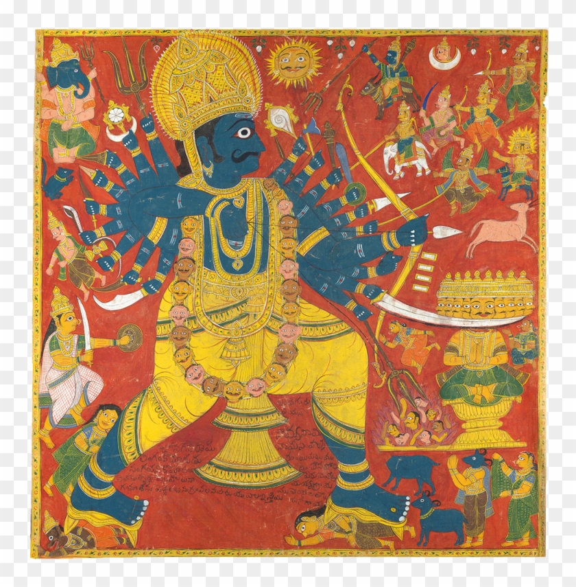 A Fifteen-metre Painted Scroll Of The Madel Puranamu Clipart