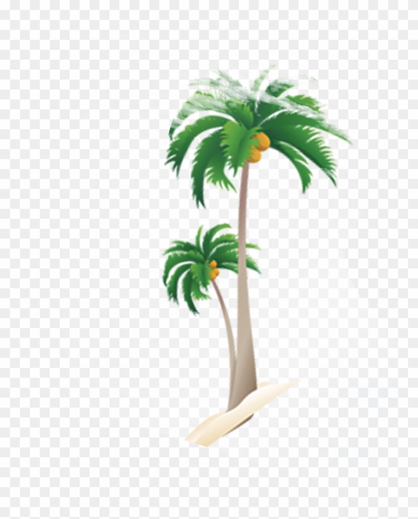 Coconuts Vector Coconut Ice Cream - Free Palm Tree Vector Clipart