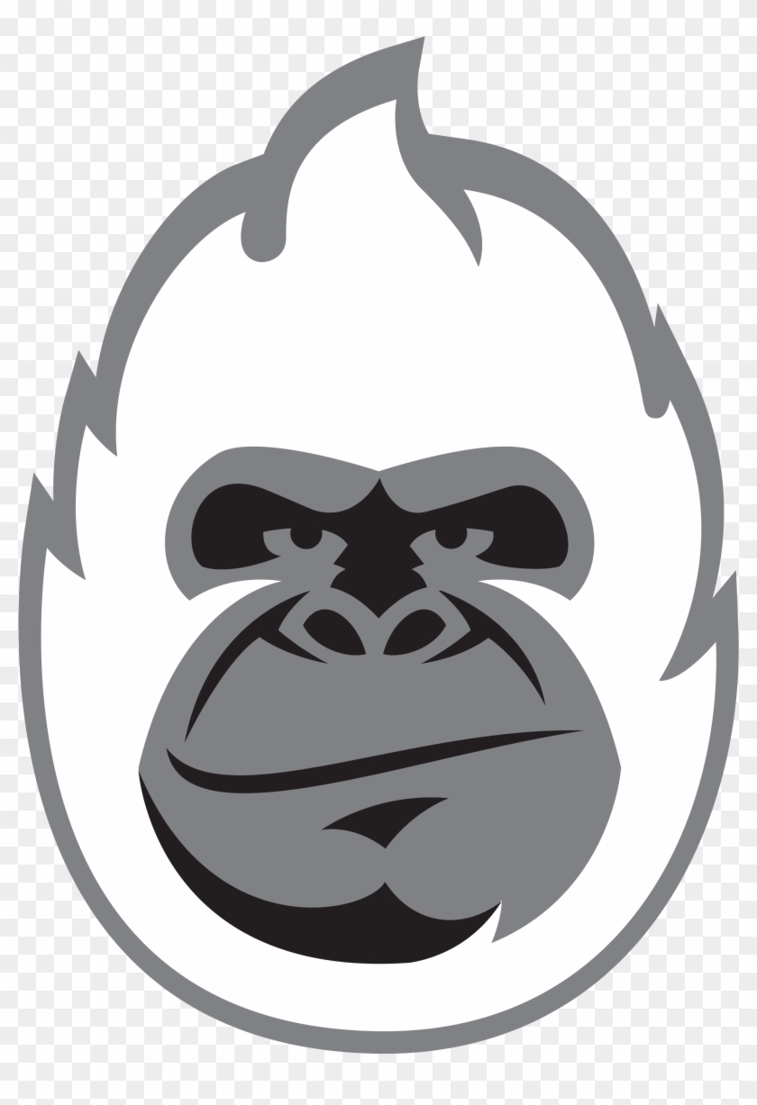 Pumpkin Carving Gorilla Stencil Clipart #3708135
