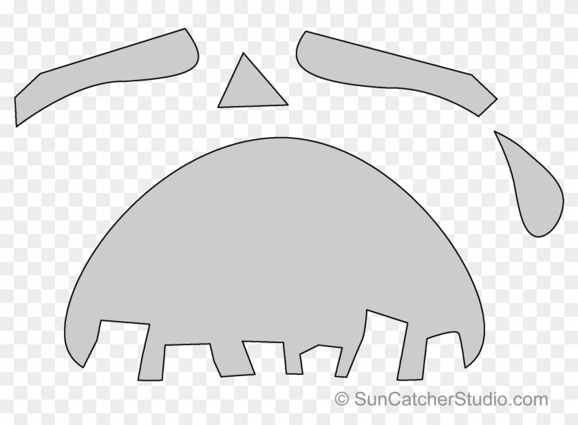 Cry Baby Free Pumpkin Carving Stencil Pattern Template - Cartoon Clipart