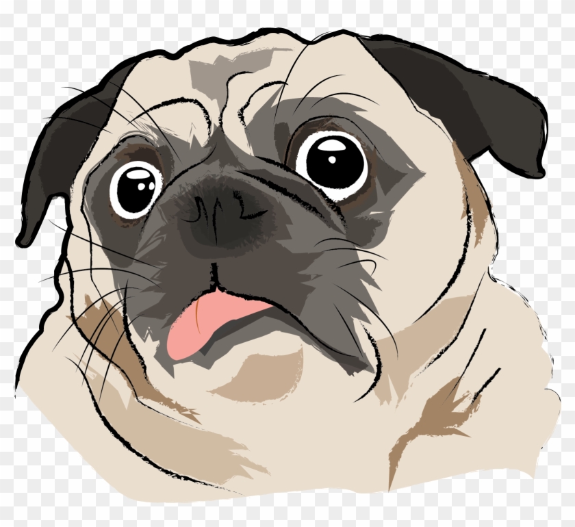 Art With Ai - Dog Pug Cartoon Png Clipart #3708959