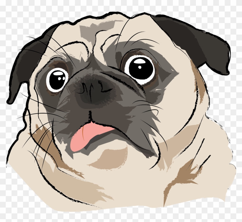 Art With Ai - Dog Pug Cartoon Png Clipart