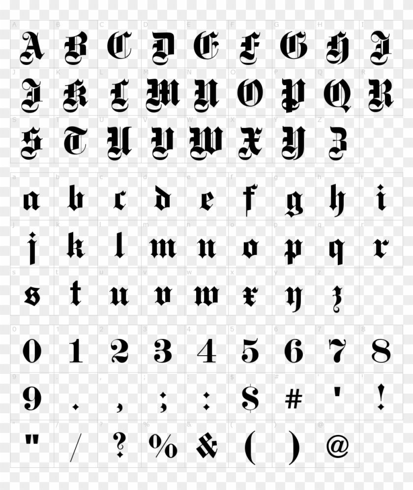 Steelplate Textura Font - Old English Font 2 Clipart