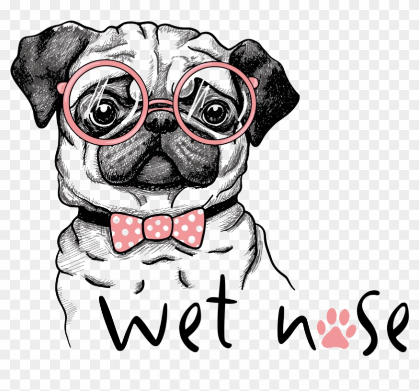 Wet Nose Boxes Pug Cake, Dog Vector, Dog Illustration, - 9.7 Ipad Cute Puppy Case Clipart