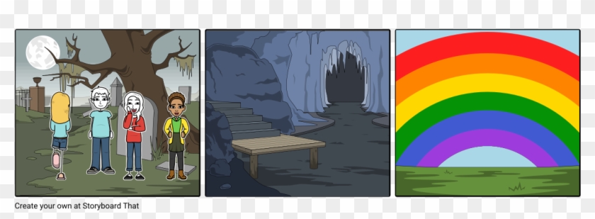 Rainbow Comic Strip - Cartoon Clipart