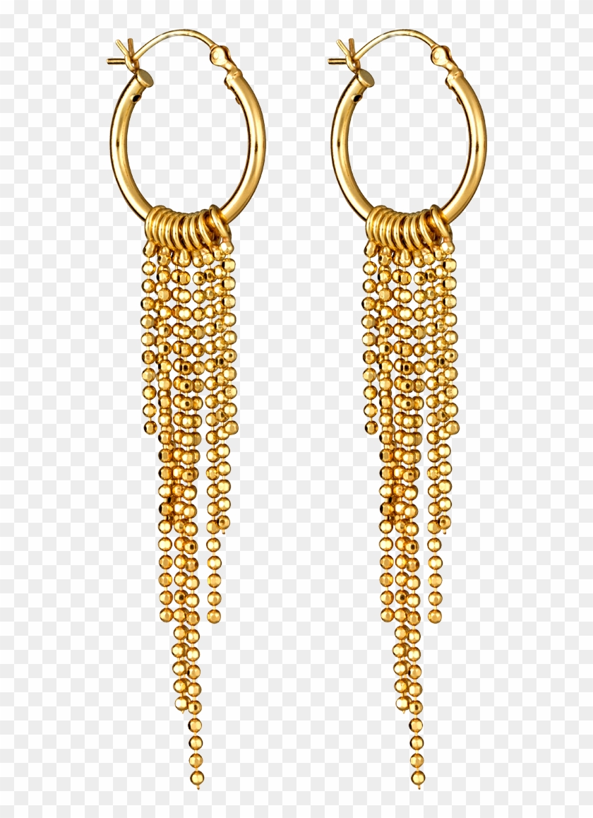 Hoop Earring With Dangle Clipart