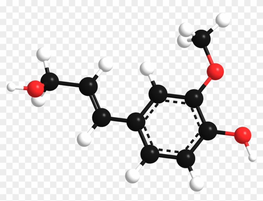Conipheryl Alcohol 3d Lines - Organic Chemistry Clipart