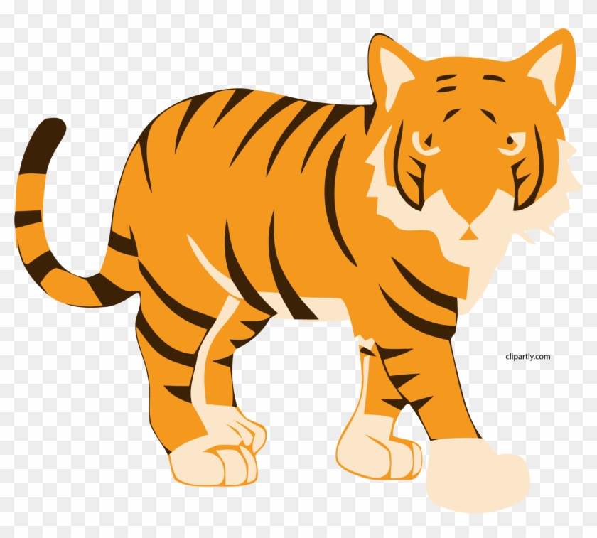 New Sitting Tiger Clipart Png New Stripped Bengal Tiger - Tiger Clipart Png Transparent Png #3710676