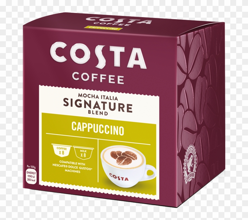Signature Blend Cappuccino 8 Servings - Costa Coffee Pods Dolce Gusto Clipart