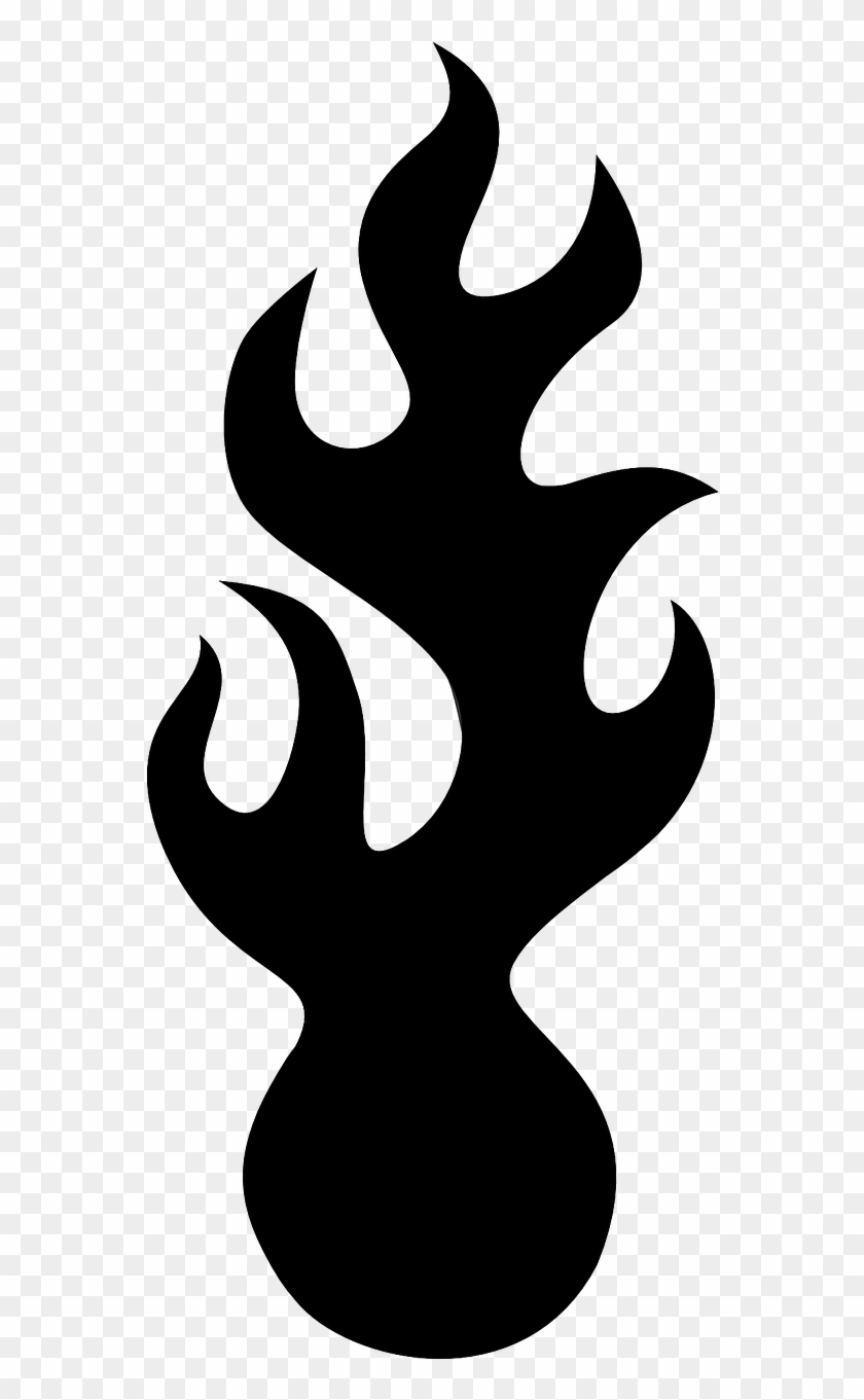 Fire Flame Fireball Silhouette Png Image - Black Flame Png Clipart #3710974