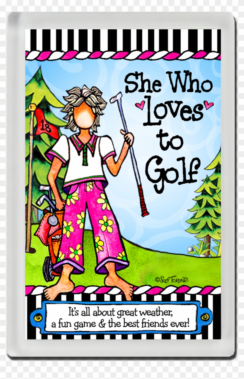 She Who Loves To Golf Magnet - Poster Clipart