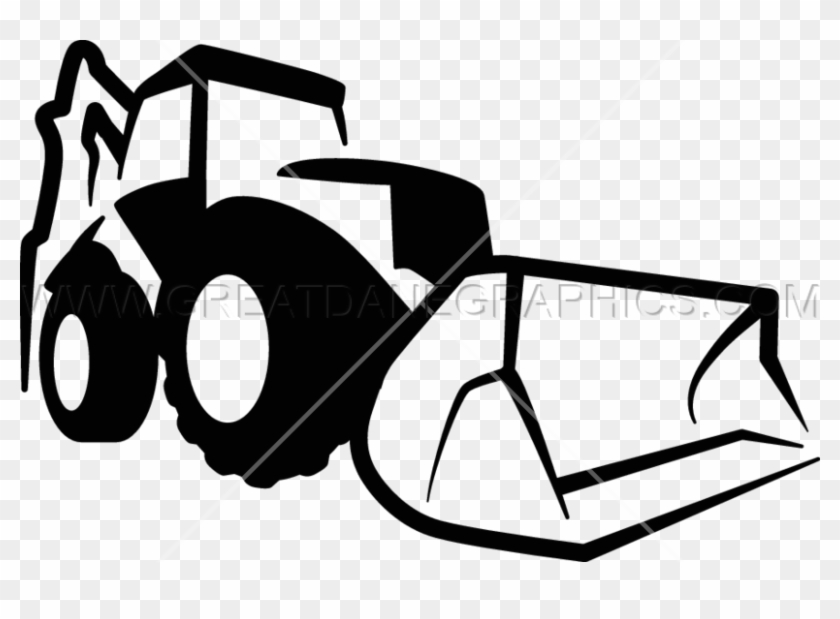 Production Ready Artwork For T Shirt Printing - Bulldozer Black Line Clipart #3711368