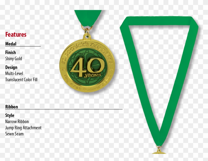 Gold Colored Neck Ribbon For Running Medals - Medal Ribbon Png Clipart