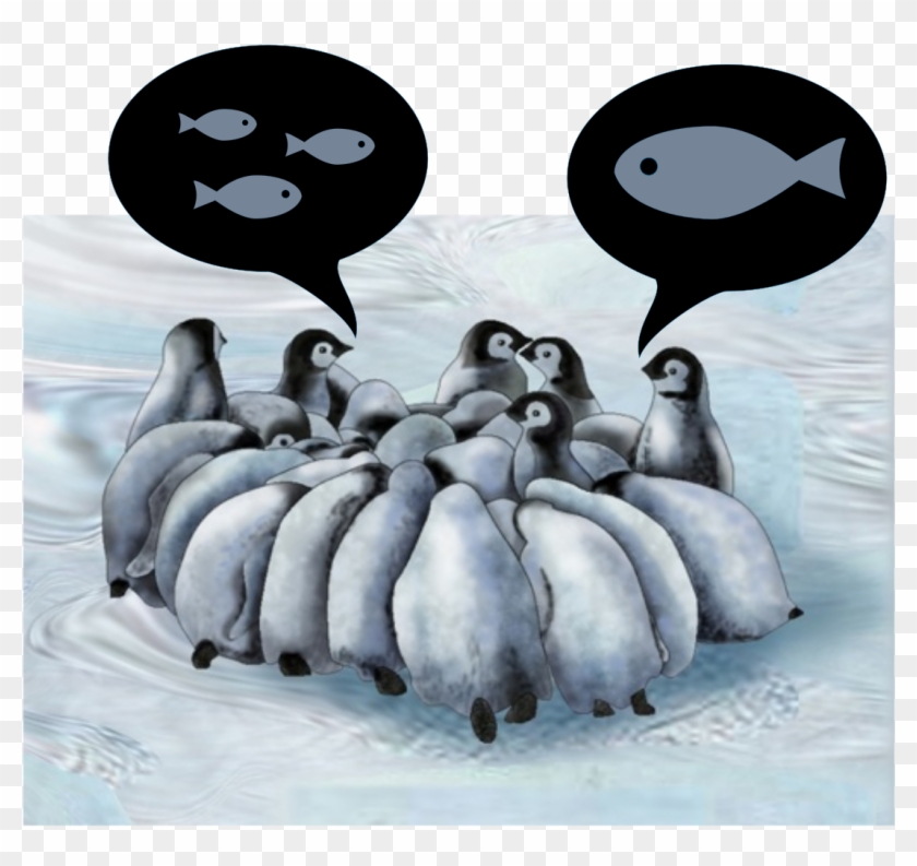 Penguins Meet And Talk Small Fish, Big Fish - Penguin Habitat Penguin Diorama Ideas Clipart #3712150