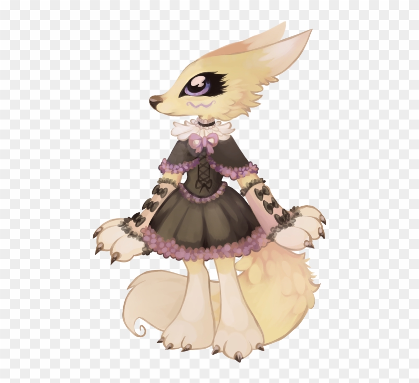 Gothic Lolita Renamon - Illustration Clipart