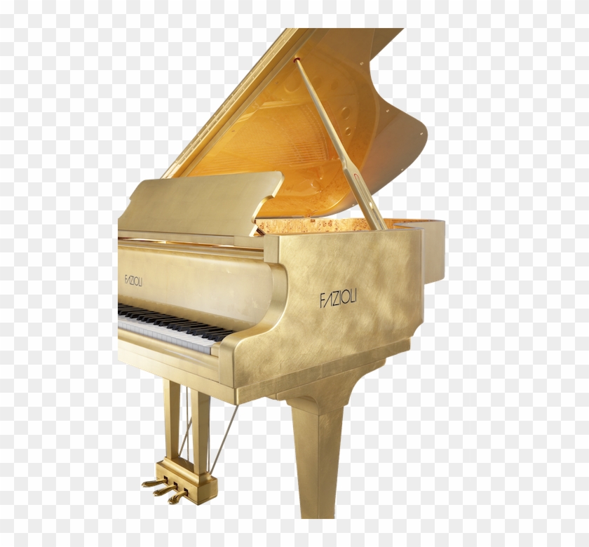 Vector Transparent Library Fazioli K Gold Leaf Grand - Fazioli Gold Leaf Piano Clipart