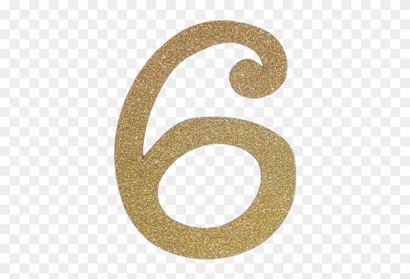 Number 6 Gold Png Clipart #3713875