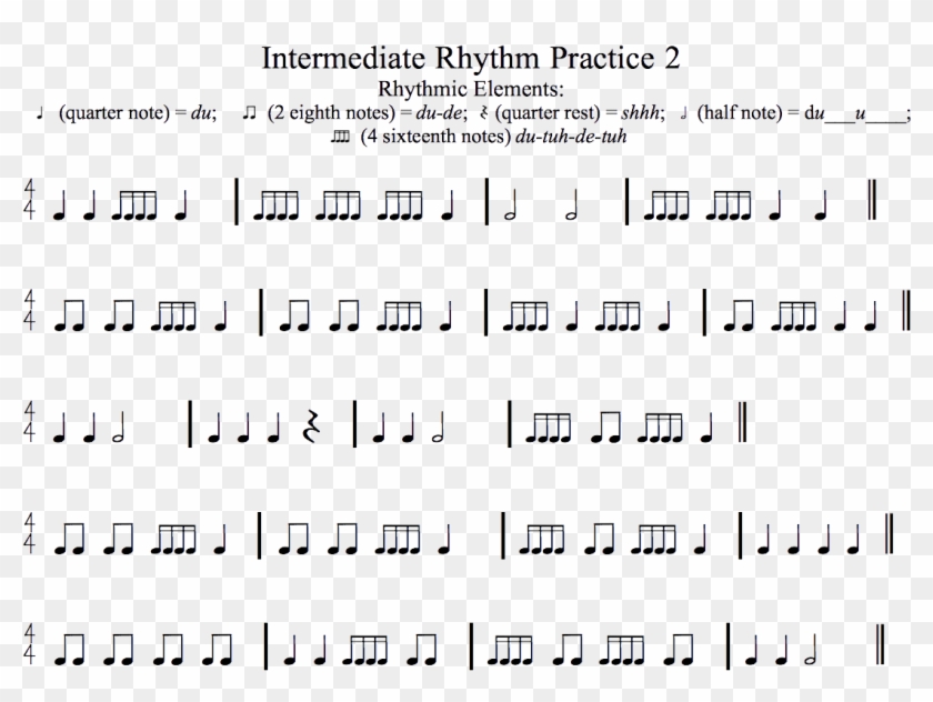 Remember To Keep A Steady Beat As You Go - Intermediate Music Rhythms Clipart #3714070