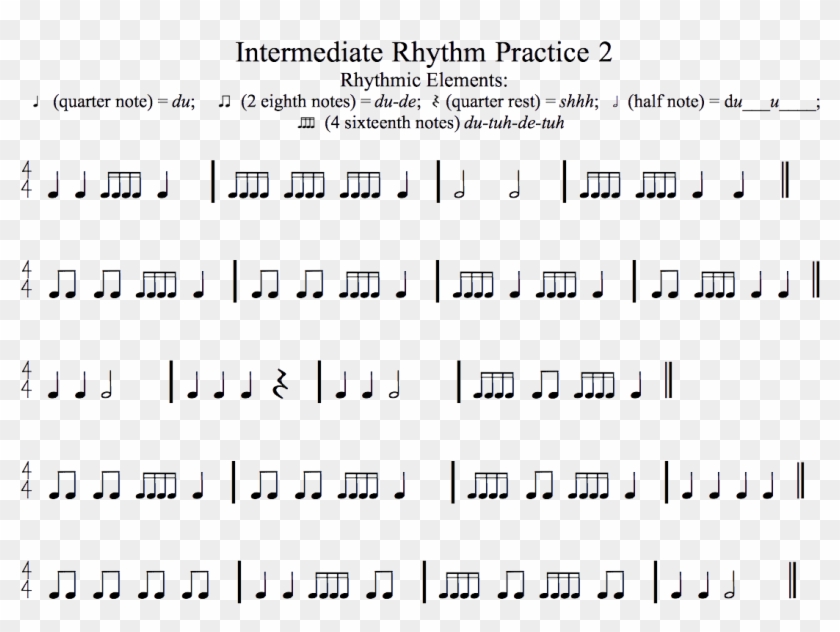 Remember To Keep A Steady Beat As You Go - Intermediate Music Rhythms Clipart