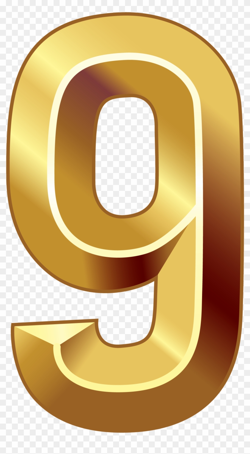 Gold Nine Png Image Gallery Yopriceville High Ⓒ - Golden Number 0 Png Clipart #3714175