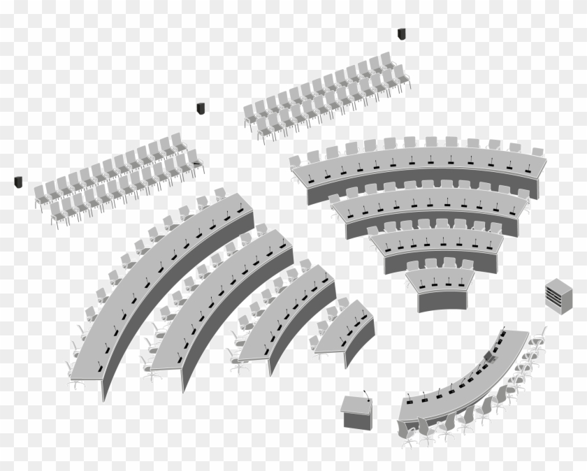 City Council Setup With Dcs 6000 Digital Conferece - 0535 A1 Clipart #3714277