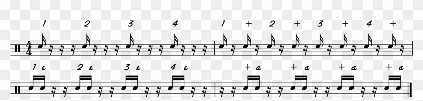 Sixteenth Rest Examples - Count Ties In Music Clipart