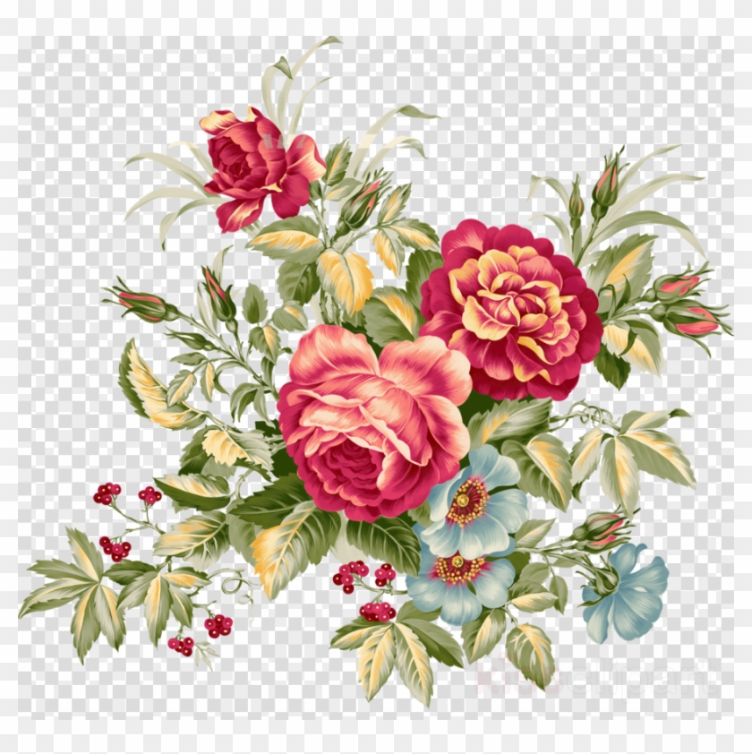 Vintage Flower Clipart Floral Design Flower Clip Art - Flower Aesthetic Twitter Header - Png Download