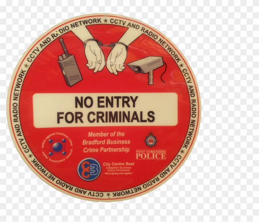 Ccb No Entry To Criminal Sticker - Label Clipart