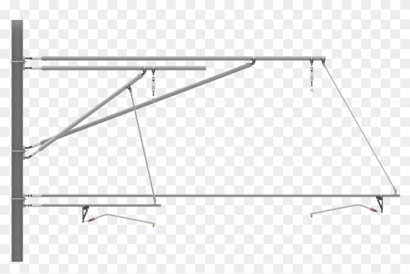 Schrägtravese Für Nachspannungen, Halbnachgespannt, - Folding Table Clipart #3716353