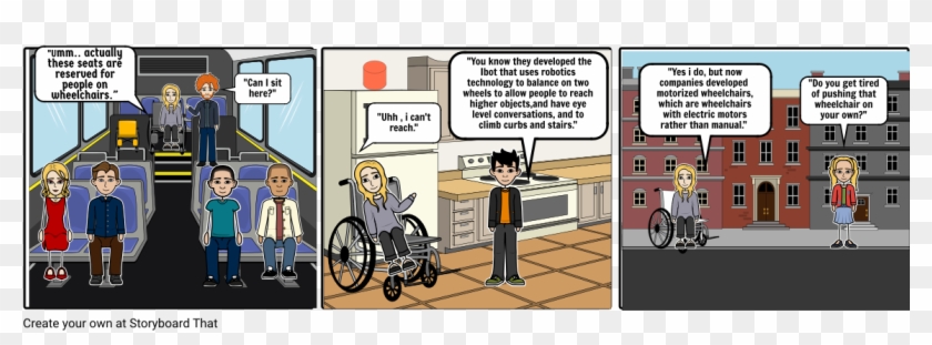 Story Board 2 Disability - Cartoon Clipart #3716485