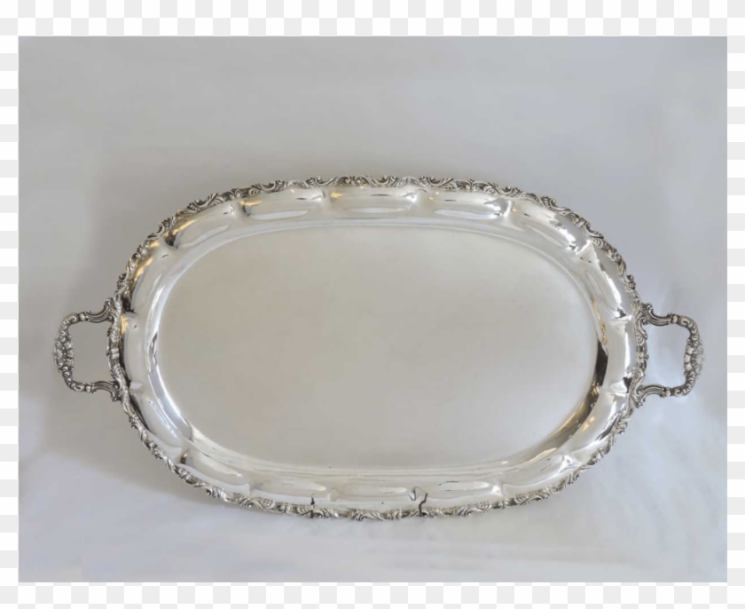20th Century Large Sterling Silver Two-handle Mexican - Serving Tray Clipart #3716842