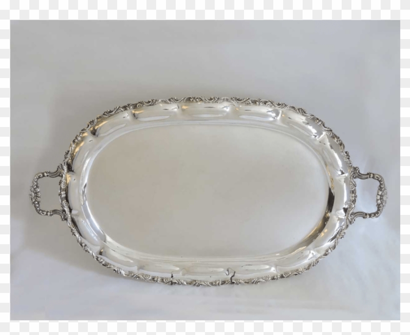 20th Century Large Sterling Silver Two-handle Mexican - Serving Tray Clipart
