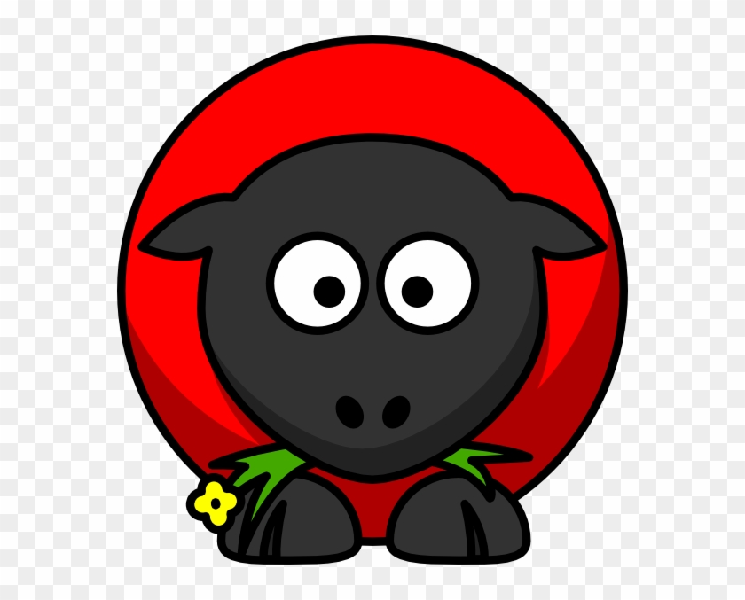 Red Sheep Clip Art At Clkercom Vector Online Royalty - Cartoon Sheep - Png Download