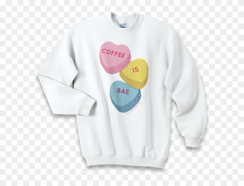 Valentines Day Candy Hearts Crewneck Sweatshirt White - Valentines Day Candy Hearts Hoodie Clipart