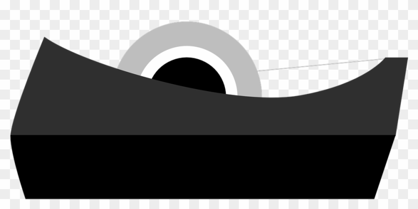 Cinta Adhesiva Dispensador Oficina Cinta Rodillo - Tape Dispenser From Side Clipart #3718777