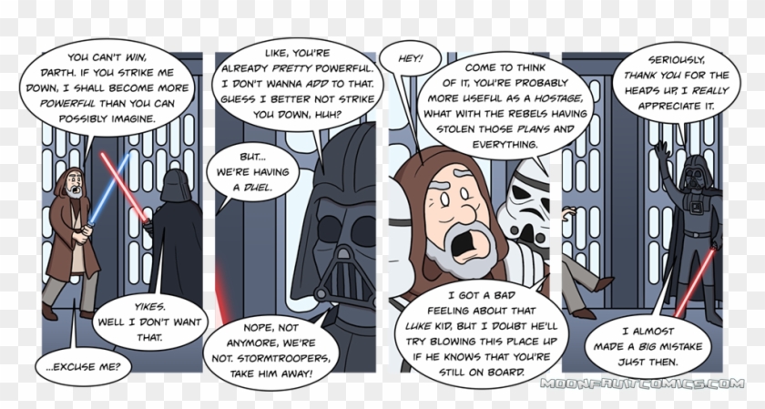 Darth Vader Has Learned To Take Obi-wan's Warnings - Cartoon Clipart #3718838