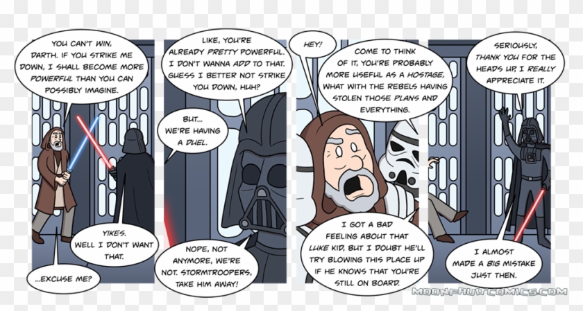 Darth Vader Has Learned To Take Obi-wan's Warnings - Cartoon Clipart Darth Vader Has Learned To Take Obi-wan's Warnings - Cartoon Clipart