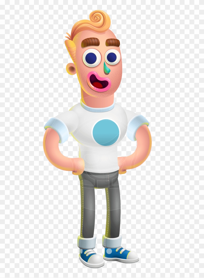 Man With T-shirt Cartoon Vector 3d Character Aka Wesley - Cartoon Clipart