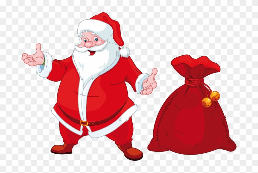 Noel Baba Png - Santa Claus With Gifts Clipart
