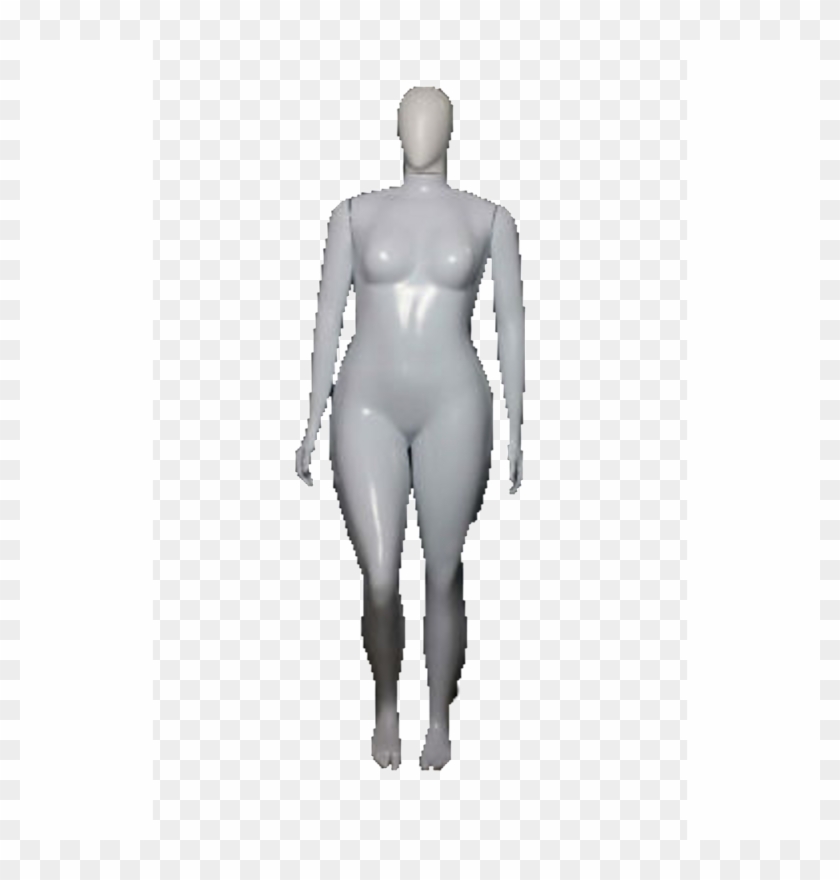 Manequim Gg Pose 3 Bracos Branco - Manequim Gordo Feminino Clipart