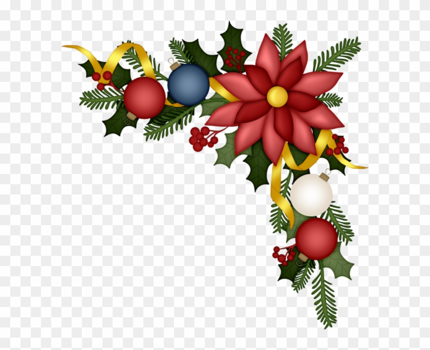 Clipart Gratuit Noel - Christmas Corner Border Png Transparent Png