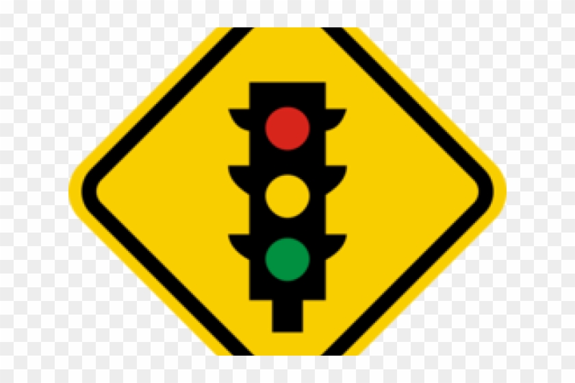 Signboard Clipart Traffic - Traffic Lights Ahead Sign - Png Download #3719638