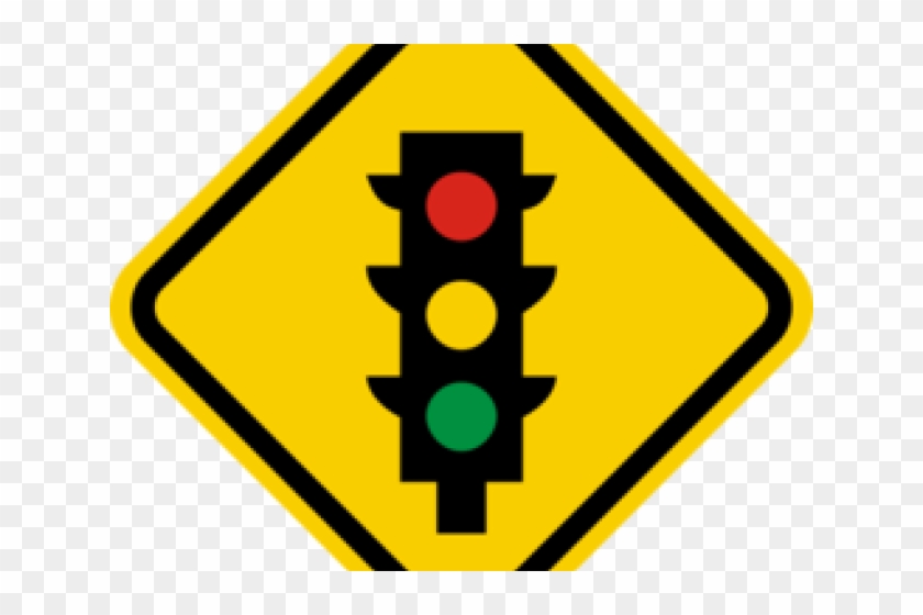 Signboard Clipart Traffic - Traffic Lights Ahead Sign - Png Download