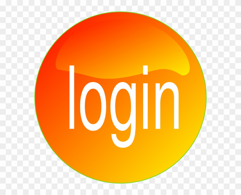 Orange Login Svg Clip Arts 600 X 600 Px - Login Button In Png Transparent Png #3719754