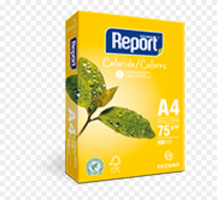 Papel Sulfite Suzano Report Colorido Amarelo A4 75 - Papel Resma A4 Clipart
