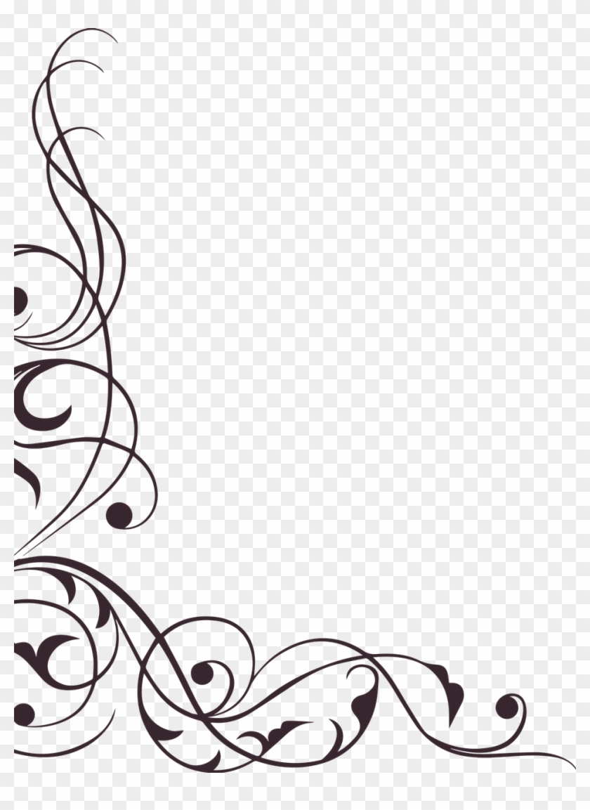 Swirl Ornament Decoration - Elegant Border Vector Png Clipart