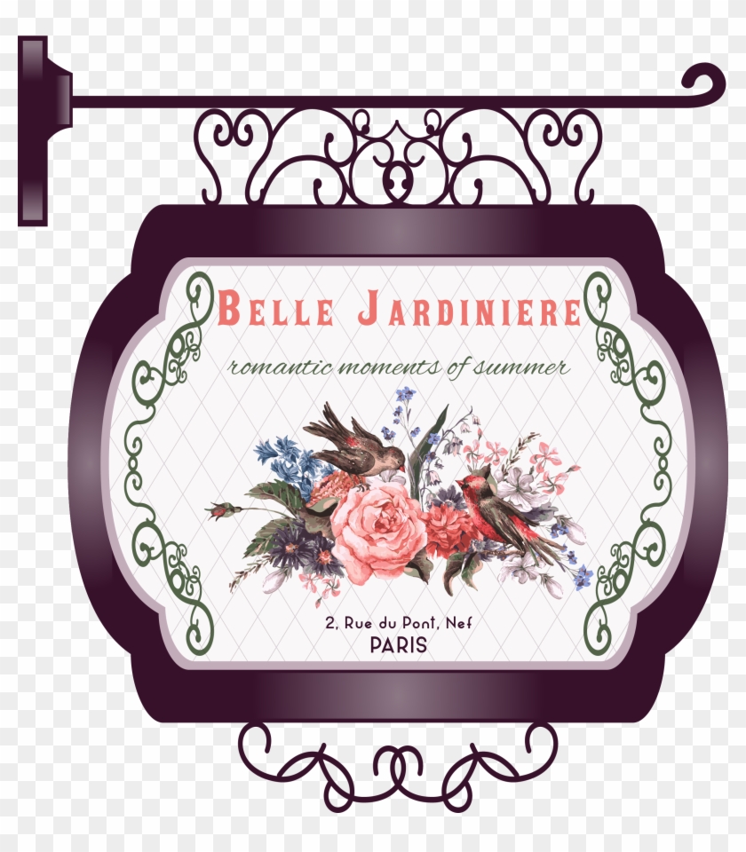 My Design / Vintage Signboard - Flower Vintage Vector Png Clipart