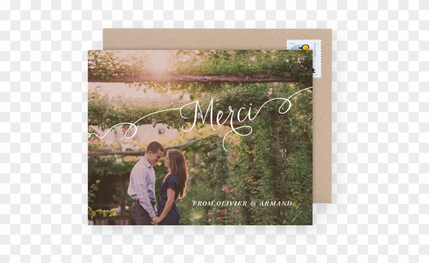 Another Lovely Wedding Photo Thank You Card - Honeymoon Clipart