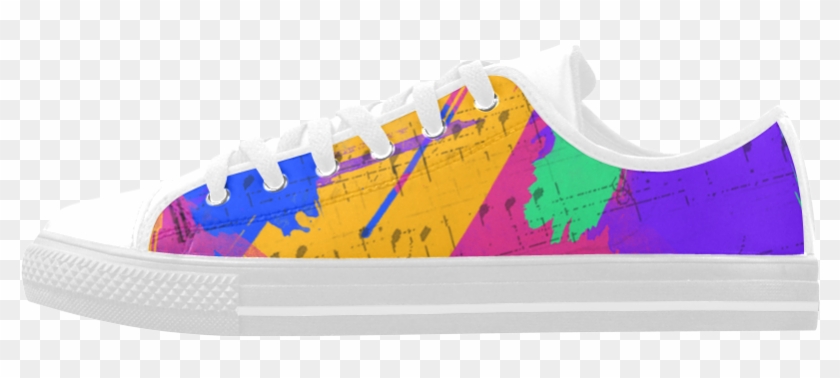 Groovy Paint Brush Strokes With Music Notes Aquila - Skate Shoe Clipart